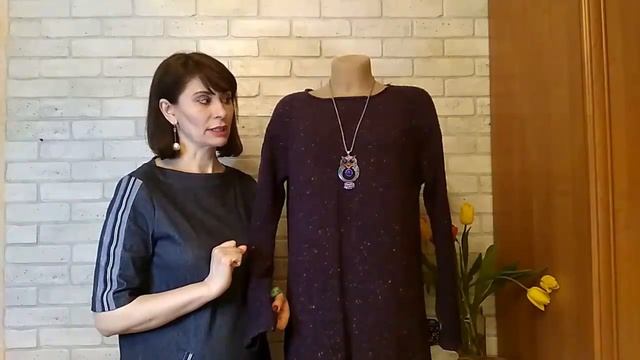 Платье спицами из одинарного твида donegal. Вяжем легко! смотреть онлайн