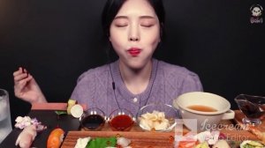 ASMR Sushi & Sashimi_Eat with Boki