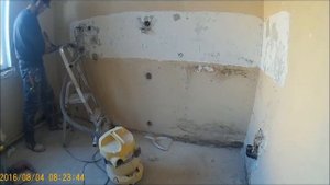 разметка лунок под розетки и бурение их