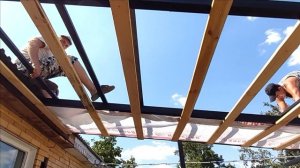 Стройка ВЕРАНДЫ Часть 4 // Кроем Крышу//