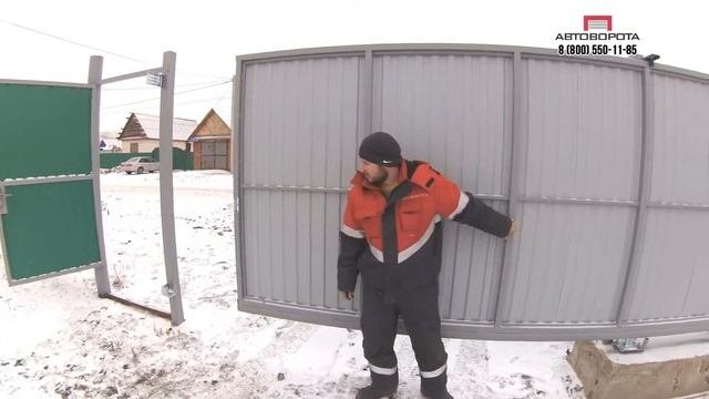 Откатные ворота, без автоматики. Цена 40 тыс. руб. Компания АВТОВОРОТА