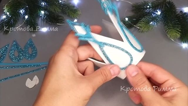Новогодняя корона из фоамирана, МК / DIY New Year's Glitter Crown. смотреть онлайн