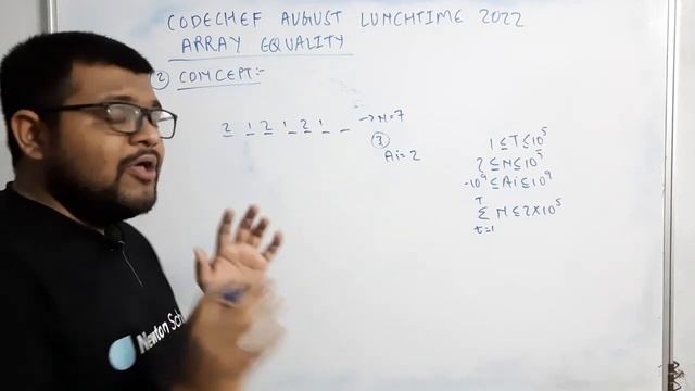 Codechef August Lunchtime 2022 | Array Equality (ARREQU) Solution | In Hindi | Explanation + Code смотреть онлайн
