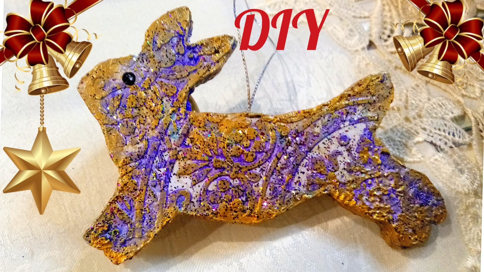 Идеи к Новому году своими руками. Зайчики на ёлку из картона. смотреть онлайн