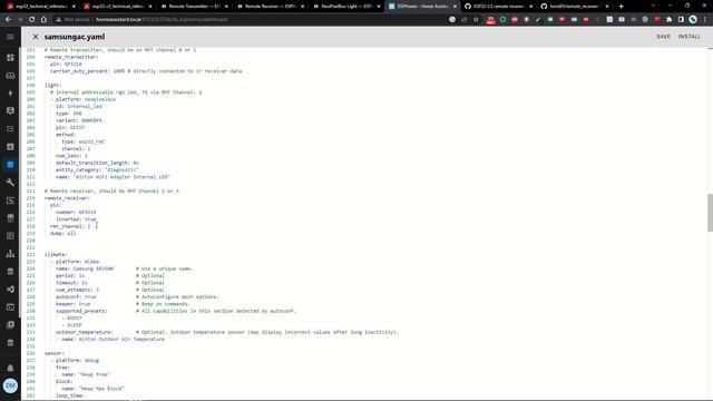 ESPHome ESP32-C3 RMT Remote Receiver/Transmitter Issue (ESP_ERR_INVALID_ARG)