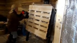 Деревянный поддон, процесс сборки