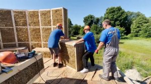 010 Круглый соломенный дом. Монтаж 2 этажа