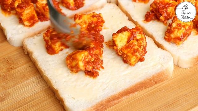 No Oven, Trending Street Style Open Paneer Toast Recipe Loaded with Cheese ~ The Terrace Kitchen смотреть онлайн