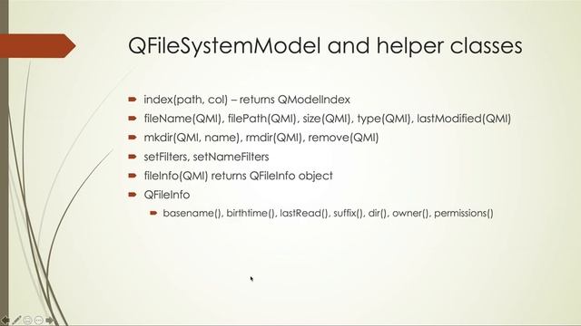 Working with the QFileSystemModel class - Overview смотреть онлайн