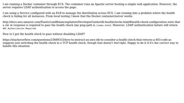 DevOps & SysAdmins: AWS ELB health check fails on LDAP authentication смотреть онлайн