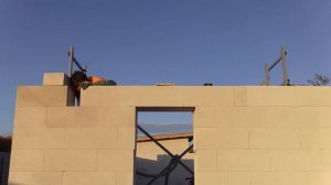 Монтаж перемычки  из газобетона - ГВШ