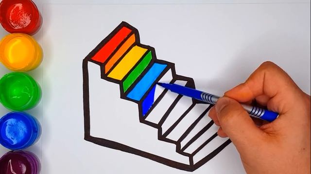 Coloring for children Stairs | drawing for children | PAINT TOYS TV ☆ смотреть онлайн