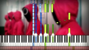 OST Squid Game - Pink Soldiers Soundtrack Piano Cover (Sheet Music + midi) Synthesia Tutorial