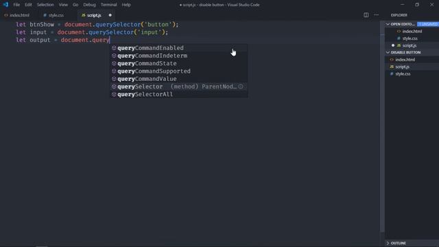 How to Disable a Button in Javascript Based on Condition смотреть онлайн