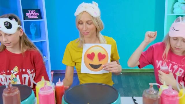 Рисуем блинами челлендж ! Pancake Art Challenge