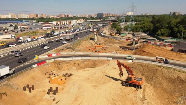 Строительство развязки МКАД и Осташковского шоссе, строители обещают сдать на год раньше! Июль 2021 смотреть онлайн