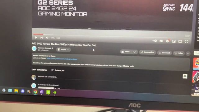 MONITOR AOC HERO 27 G2 COM 1 ANO DE USO DEU DEAD PIXEL ? VAZAMENTO DE LUZ ? DEU PAU NOS 144HZ? смотреть онлайн