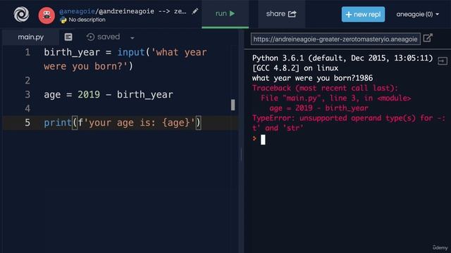 *New* Free Python Full course 2023 - Exercise Type Conversion