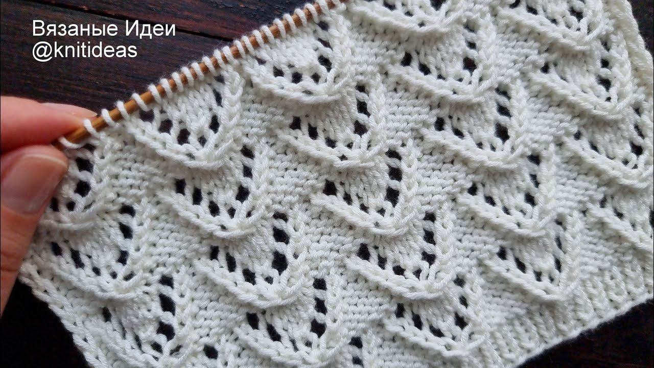 Шикарный ажурный узор для джемпера, кардигана, топа!
