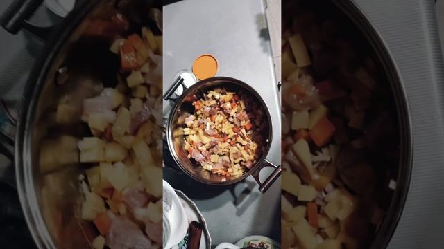 Тушёное мясо с овощами в духовке смотреть онлайн