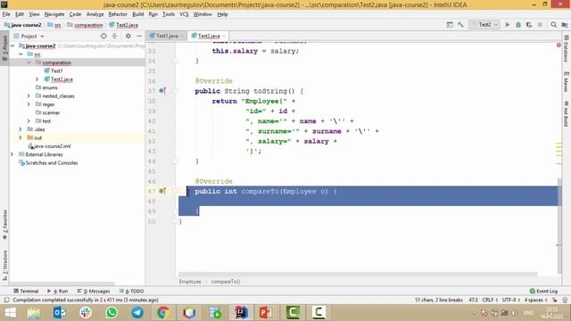 1. 1. Интерфейс Comparable смотреть онлайн