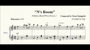 Pokemon Black/White Versions 2 - "N's Room" (Piano Arrangment)