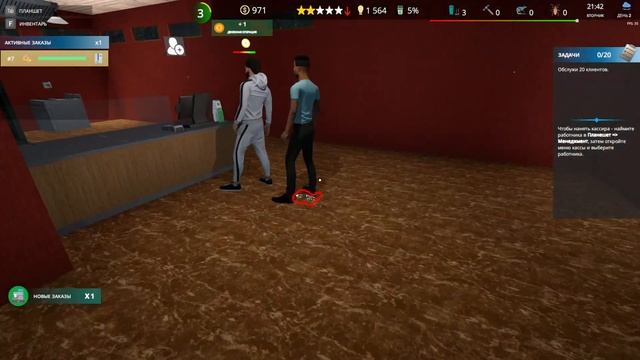 Cafe Owner Simulator. Запускаем своё дело. #1. смотреть онлайн