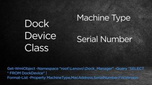 Lenovo Dock Manager - Firmware Updates & Information Queries