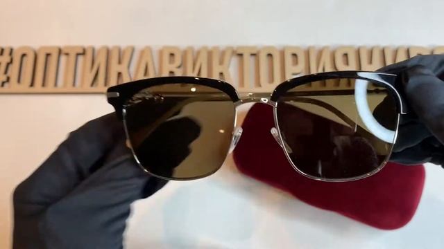 Очки солнцезащитные 0918S 001 Gucci c футляром смотреть онлайн