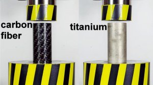 HYDRAULIC PRESS VS TITANIUM AND CARBON FIBER PIPE