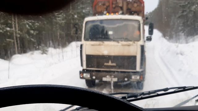 Лесовоз ушел с дороги! Лесные дороги!.mp4