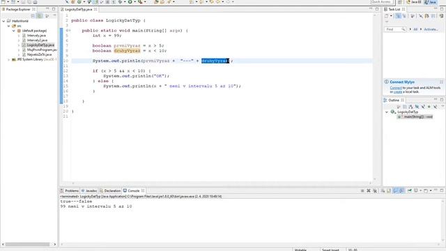Java - Datový typ boolean, true, false a komentáře смотреть онлайн