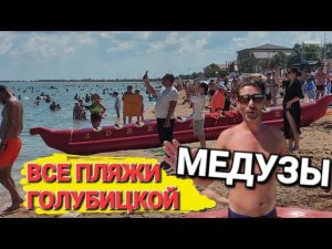 Все пляжи - #Голубицкая. 26.06.2024 г. Медузы - Хейтеры. Азовское море, обстановка