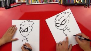 How To Draw Robin From Teen Titans Go!