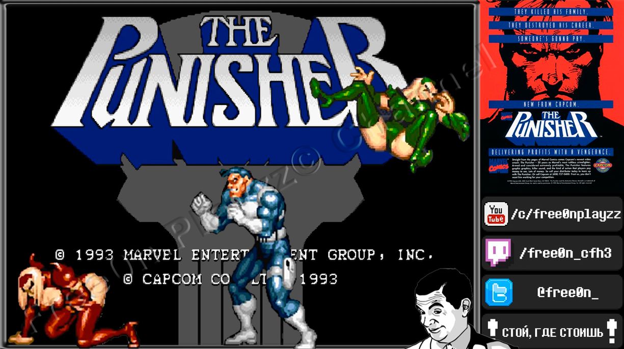 THE PUNISHER (1993) - #АРКАДНЫЕ АВТОМАТЫ #CAPCOM CPS-1 | パニッシャ | ПРОХОЖДЕНИЕ Ретро-игры смотреть онлайн