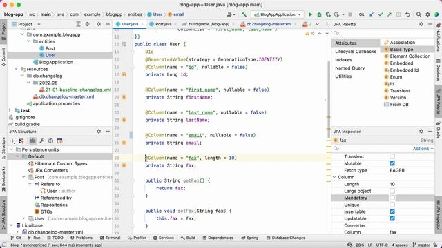 Use Liquibase with JPA/Hibernate entities in IntelliJ IDEA | JPA Buddy