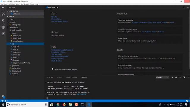 Part 2 : Reactjs Tutorial for beginner | Writing a Hello World Program in React.js
