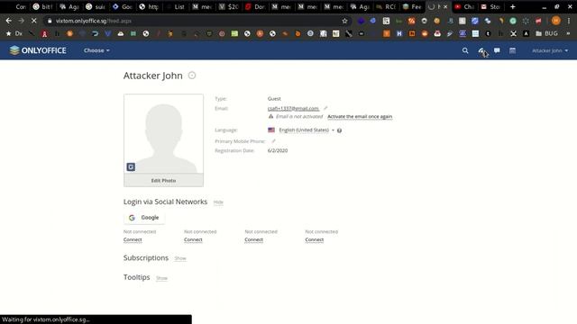 onlyoffice.sg Low User to Admin Account Takeover Via Stored XSS смотреть онлайн