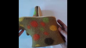 Валенки в горошек ручная работа. Обзор моей работы