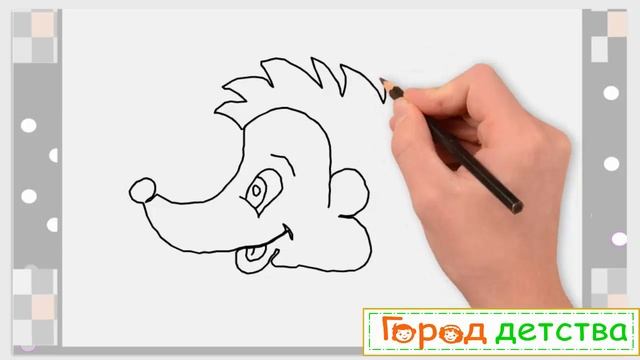 Как нарисовать ежика ребенку смотреть онлайн