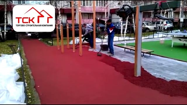 Укладка резинового бесшовного покрытия смотреть онлайн