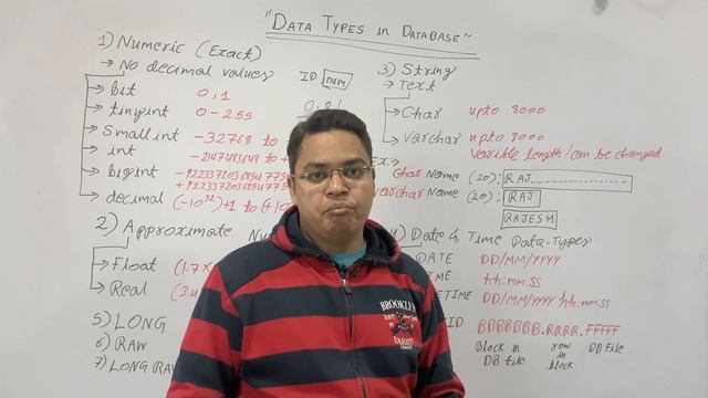 Data Types in DBMS SQL (Hindi) - Lecture #35