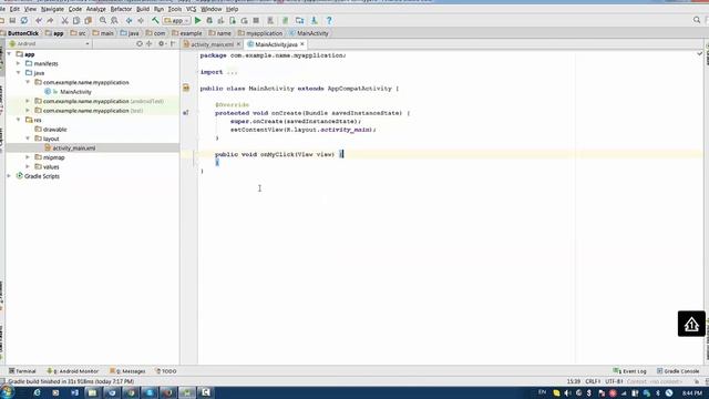 Oбработкa нажатия кнопки в Android мобильном приложении (Android Studio) смотреть онлайн