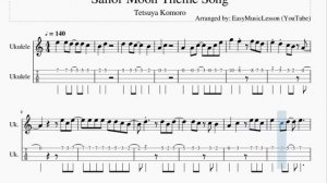 Ukulele Tab: How to play Sailor Moon Theme Song by Tetsuya Komoro