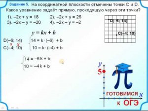 Задание 11 Формула линейной функции по двум заданным точкам