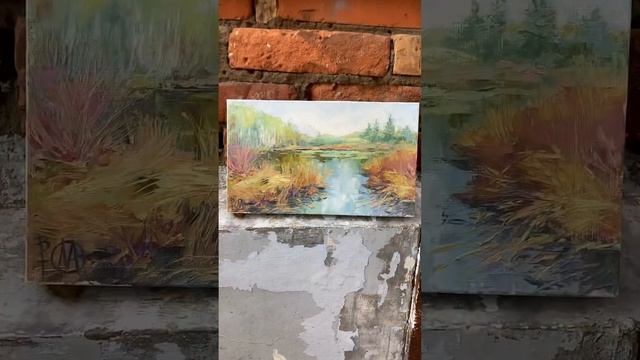 Тихая осень  #творчество#вдохновение#живопись#картинамаслом#осень#одинденьизжизни#тишина#картинавдо