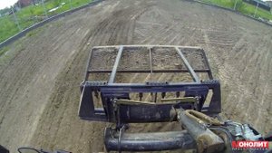 Планировка участка 15 соток мини-погрузчиком JCB 175