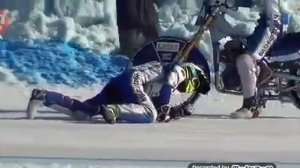 Падения мотогонки на льду в Вятских Полянах(ОБЗОР)