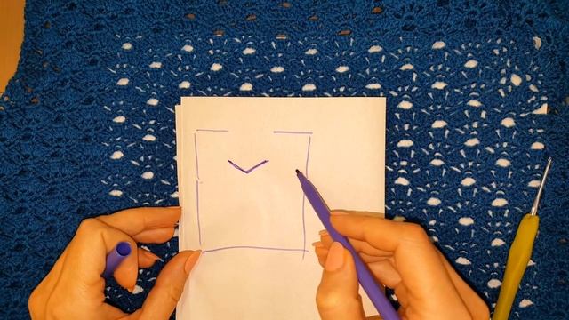 Как вязать круглую и V горловину на ажурном узоре Убавки для горловины Школа МК