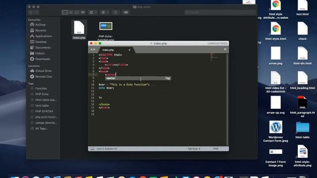 PHP function | Echo Example | Call Php function from html